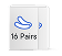 16 pairs of socks icon.