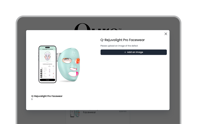 Q-Rejuvalight Pro Facewear image on tablet