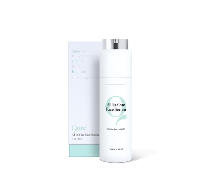 White face serum bottle and box.