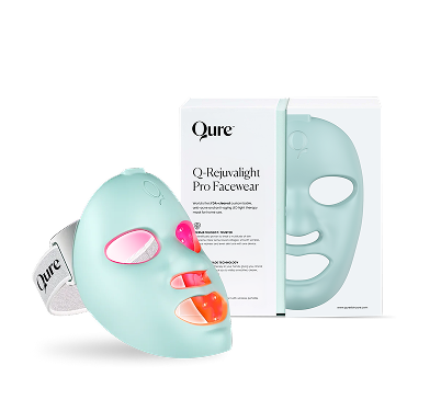 Blue LED light therapy face mask and box.