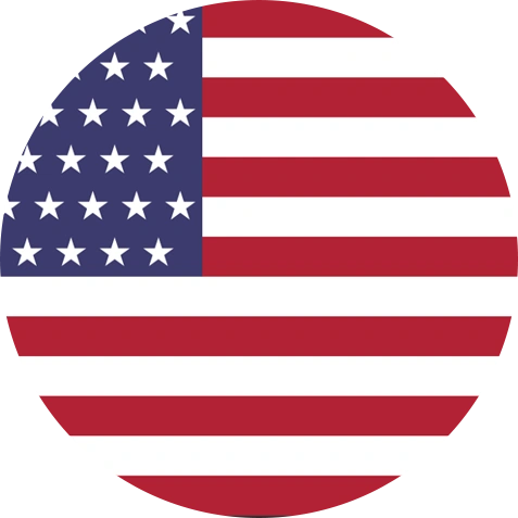 American flag in a circle