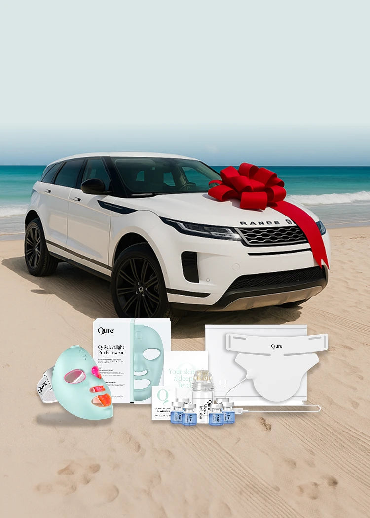 White Range Rover with gift set