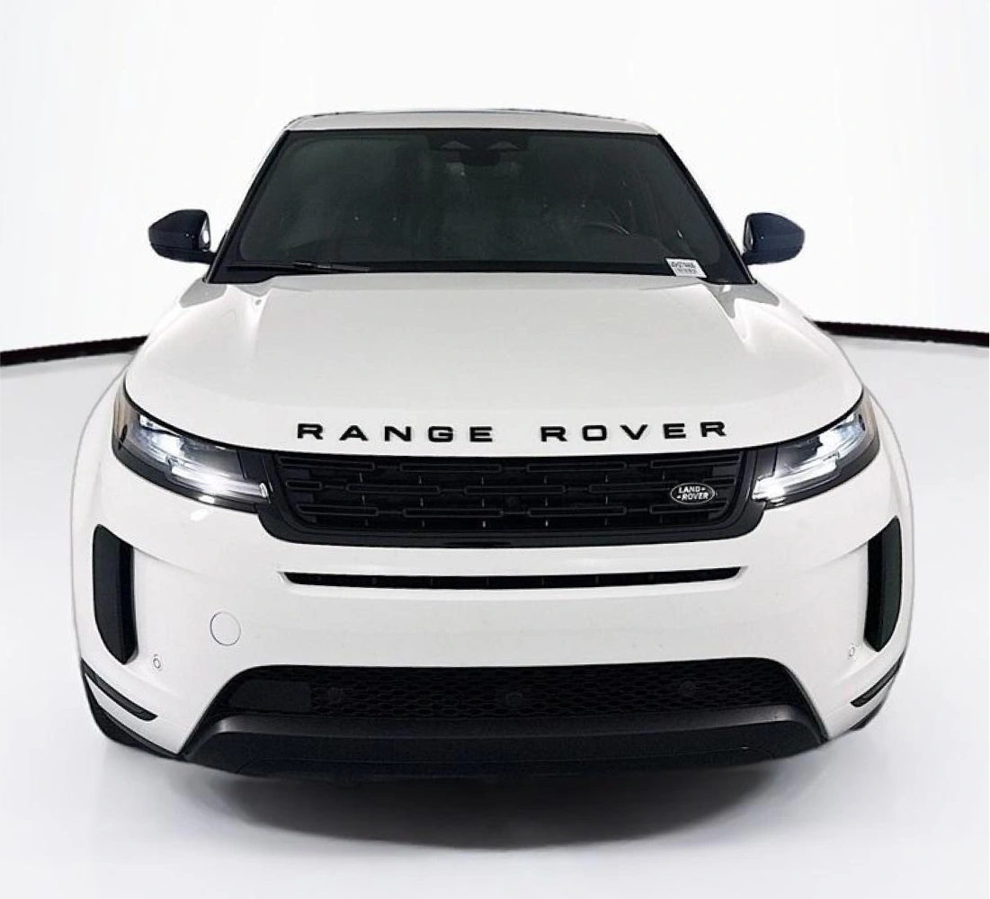 White Range Rover Evoque front view - car slide 5