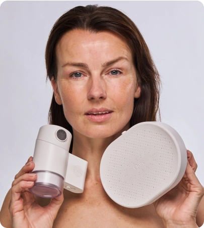 Woman holding filters
