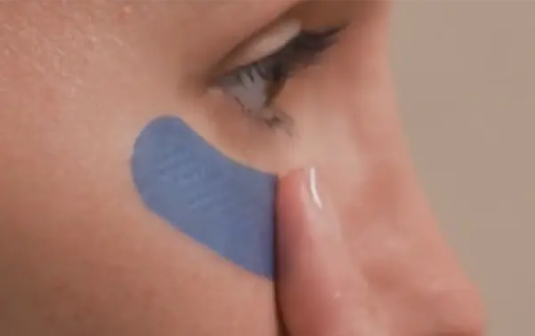 Applying under-eye treatment patch